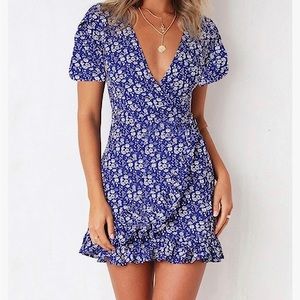 Summer V Neck, Wrap Dress